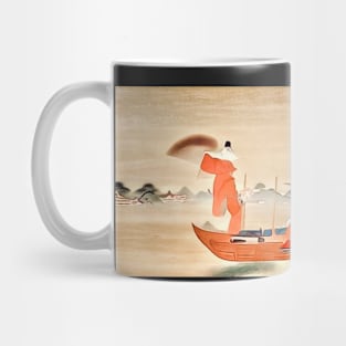 Fisherman throws out the net Mug